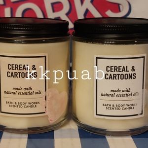 Bath & Body Works Cereal & Cartoons Single Wick Candle x 2